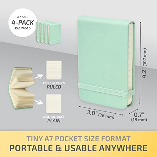 Bloc-notes de poche A7 pour prendre des notes debout avec couverture rigide - 2