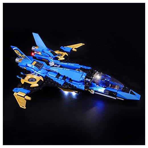 BRIKSMAX Kit de Iluminación Led para Lego Ninjago Caza Supersónico de Jay, Compatible con Ladrillos de Construcción Lego Modelo 70668, Juego de Legos no Incluido