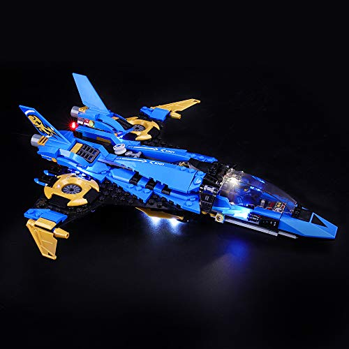 BRIKSMAX Kit di Illuminazione a LED per Lego Ninjago Il Jet da Combattimento di Jay, Compatibile con Il Modello Lego 70668 Mattoncini da Costruzioni - Non Include Il Set Lego