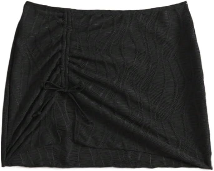 Womens Summer Beach Drawstring Front Cover Up Skirt cover ups for swimwear