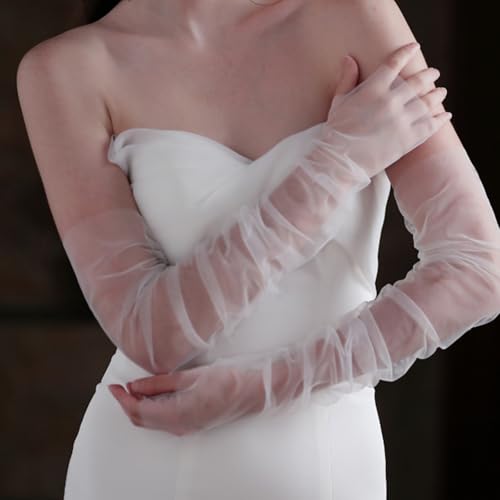 Wedding Gloves For Bride And Bridesmaids Evening Parties Fingerless Arm Sleeves Arm Gloves For Formal Special Occasion3