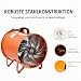 VEVOR Bauventilator 592-W-AC-Motor Baugebläse Baulüfter Gebläse 5175 CFM Axiallüfter mit 2-Stufigen Wechselstrommotor 10 m Schlauch Axialgebläse IP44 Wasserdichtigkeit Industrielüfter