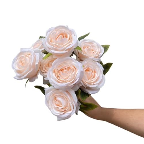 Rosa búlgara realista de 9 cabezas con tallo moldeable de alta densidad 8