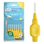 TePe Interdental Brush, Original, Yellow, 0.7mm/ISO 4, 8pcs, efficient Cleaning Between Teeth, Plaque Remover and Dental flosser for Small Gaps