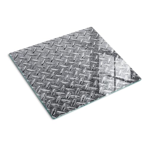 Protège-plan de travail rectangulaire 60x52 cm verre métal symétrique - 2