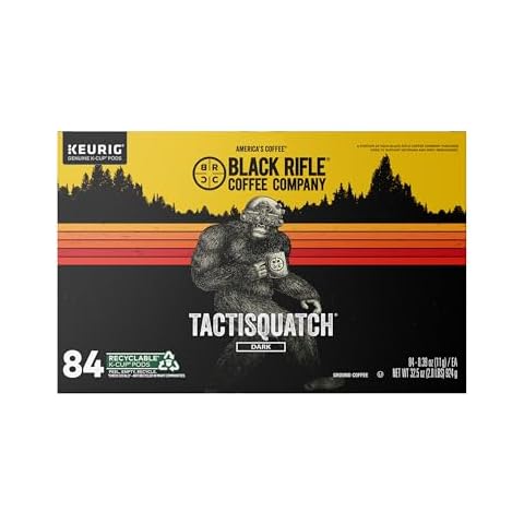 Black Rifle Coffee Company, Single Serve Coffee Pods, Tactisquatch, Dark Roast Coffee Pods, 84 Count Cover
