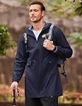 COOFANDY Men's Waterproof Rain Jacket with Hood Lightweight Windproof Outdoor Active Long Raincoat