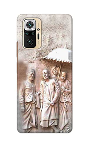 Image of Printed Hard Back Cover Case for Mi Redmi Note 10 Pro | Mi Redmi Note 10 Pro Max Back Cover (Sai Baba) -1803