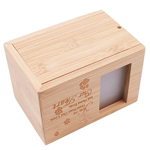 Namvo Haustierurnen für Hundeasche, Hundeaschenkiste aus Holz, Schatulle, Andenken, Erinnerungsgeschenk, Fotobox, Haustieraschenhalter mit Bilderrahmen
