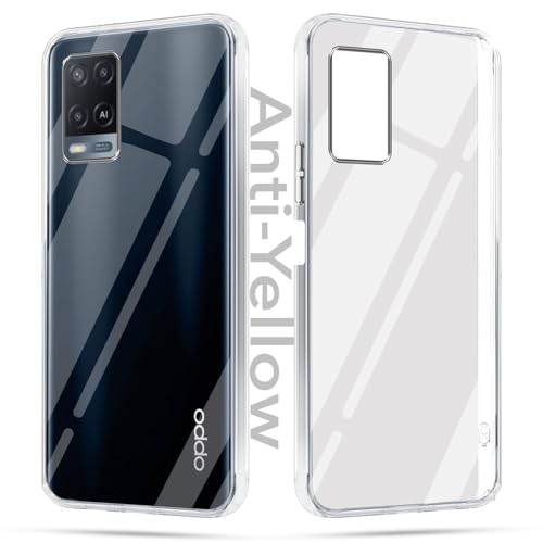 Image of Jkobi Lifetime Anti-Yellow Clear Back Cover Case for Oppo A54 (Sleek Hard Crystal | Shockproof and Camera Protection)