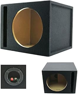 1x Audiotek CA-10SP Single 10" Vented Car Vehicle Audio Subwoofer/Speaker Ported Box Enclosure 1-Inch Medium-Density All MDF Wood Fits Any 10-Inch Speakers