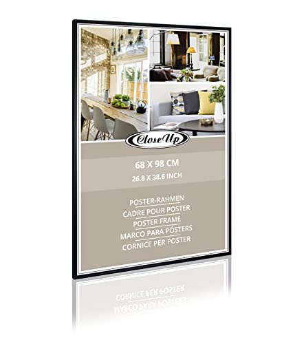 Close Up® - Cornice per poster 68 x 98 cm, con disco in PVC, colore: Nero