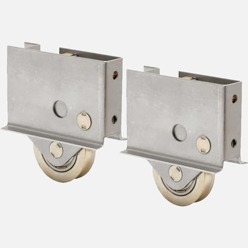 2 Pack Sliding Patio Door Roller Assembly Fits for Pella Wood Glass Doors P/N #0C8P0001 (1992 to P) 1-1/2 Steel Ball Bearing Edge Adjustable Stainless Steel Housing W/Flange
