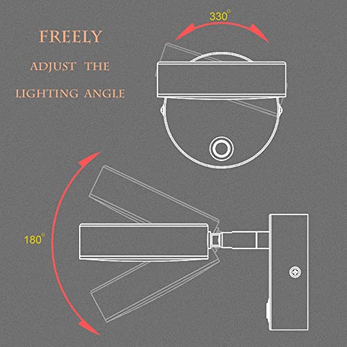 Minimalista moderno con interruptor táctil regulable en luces de pared LED de pasillo 5