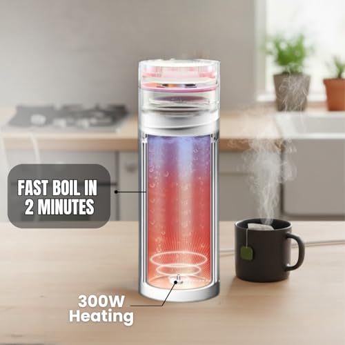 Image of Remaxx Thermo X 400 ml Electric Kettle | Food Grade Stainless Steel | Quick Boil | For Hot Water | Auto Shut-Off | Leak Proof | Cool Touch Exterior | Office, Travel & Home (Portable)