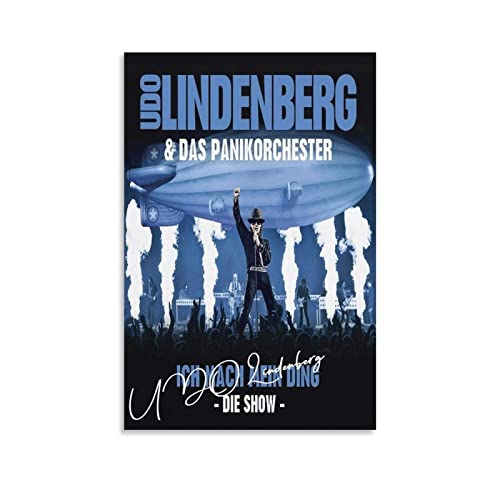 Shenywell Leinwand Bilder Kunst UDO Lindenberg Moderne Familien-Schlafzimmer-Dekor-Poster für Schlafzimmer und Wohnzimmer 60X90cm Kein Rahmen Cover