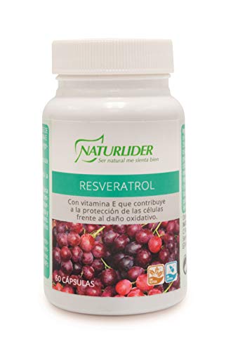 Naturlider - Reservatrol - Raiz De Reservatrol Con Extracto De Uva Y Vitamina E - Antiedad, Envejecimiento Saludable Y Antioxidante - 60 Caps