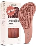 Kitsch Detangler Brush – Gentle Curly Hair Brush with Flexible Bristles for All Hair Types - Wet or Dry | Detangling Hair Brushes for Women & Men, Hairbrush for Adults & Kids - Terracotta