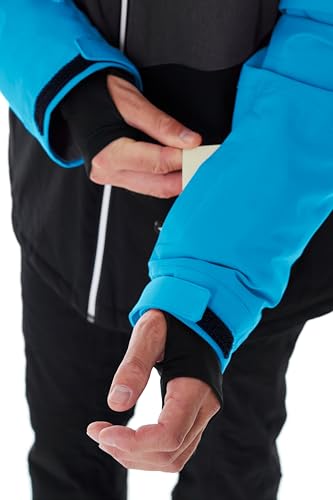 Foto von Killtec Herren Ksw 45 Mn Jckt Skijacke Funktionsjacke mit abzippbarer Kapuze und Schneefang, schwarz blau, M EU