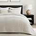 EVERGRACE Velvet Quilt Set King Size, Luxurious Soft Striped Channel Bedding Set, Lightweight Velvet Comforter for All Season, Oversized Bedspread Coverlet with 2 Matching Shams, Ivory White
