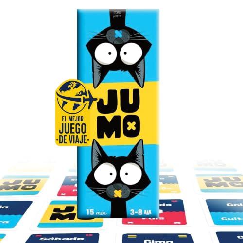 JUMO - Juegos de Mesa para Familia y Amigos - ¡Conecta con los Demás y Decid lo Mismo! - Juego de Cartas Divertido y Rápido - Juego de Viaje Ideal para Verano