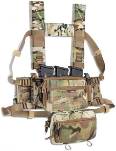 ACE TAC S.O.P. Tactical Chest Rig with 5.56/7.62 & Pistol Magazine Pouch Holders, Wing & Molle Dangler Pouches - Image 8