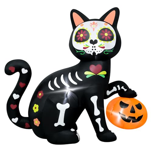 VIKIMORA 5FT Skeleton Cat Halloween Inflatable Decoration - image 9