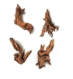 Mirenko 4 teilig. kleinen natürlichen Treibholz für Aquarien, 7,6 15 cm, sorgfältig ausgewähltes natürliches Aquarium Dekor, Treibholz für Reptilienbecken, Reptilienbecken, Holzdekor