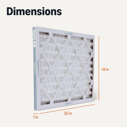 Amazon Basics MERV 5 AC Furnace Air Filter, 14x20x1 inches, 6-Pack (Actual size: 13.75" x 19.75" x 0.75") by Amazon Basics - Used condition - Image 5