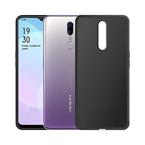 Image of Case Creation Luxurious OG Series for OppoF11 Case Cover,Anti-Dirty Slim Case Frosted Matte Cute Candy TPU Raised Bezel (Splash of Color) Back Cover for Oppo F11 -Black