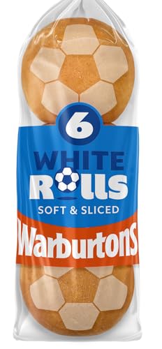 Warburtons Sliced Soft White Rolls 6pk