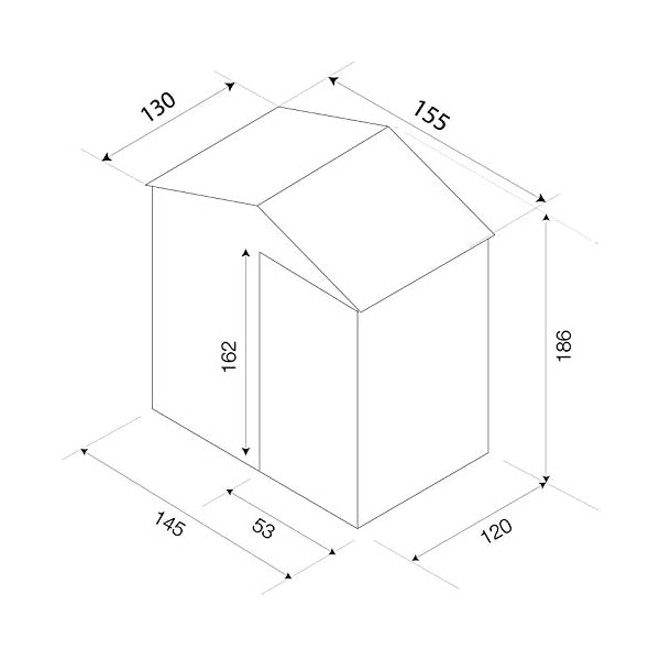 Gardiun Milton Gartenschuppen, Metall, 2 m², Schiebetür, Grün – Bild 5