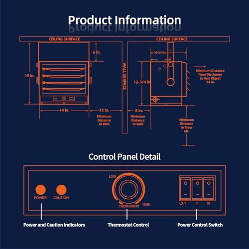 Beyond Heat Garage Heater, 5000W Heater For Garage With 3 Heating Setting thumb #3