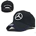 Ldntly Baseball Cap Adjustable Men Women Car Logo Black Baseball Cap Adjustable Hat (Mercedes Benz)