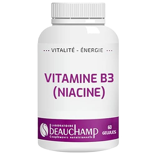 Laboratoire Beauchamp - Complément alimentaire VITAMINE B3-60 gélules - Métabolisme énergétique - Peau - Energie - Développé en France