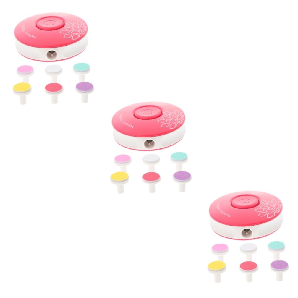 BESTonZON 3piezas Cortaúñas Eléctrico Para Bebés y Adultos Diseño Ergonómico Silencioso y Portátil Cabezas De Pulido y Baterías Para Manicura y Pedicura