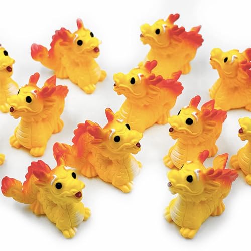 Suartus Miniature Dragon Figurines - 30Pcs Resin Mini Dragon Model Statue Animals Miniature Figurines Ornaments 2024 Chinese Zodiac Figurines For Fairy Garden Miniature Moss Landscape Diy Craft Home Decor cover