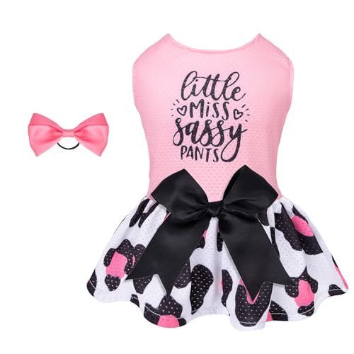 Image of CuteBone Dog Mesh Dress Puppy Sundress Pet Outfit Summer Fashion for Small Dogs Girl Cat Clothes