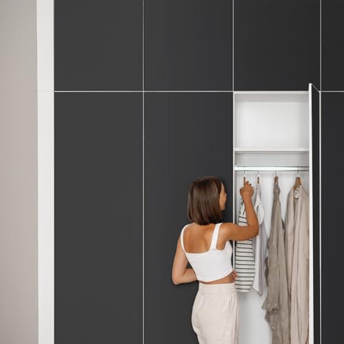 Papier adhésif pour meuble noir mat 75x150 cm imperméable