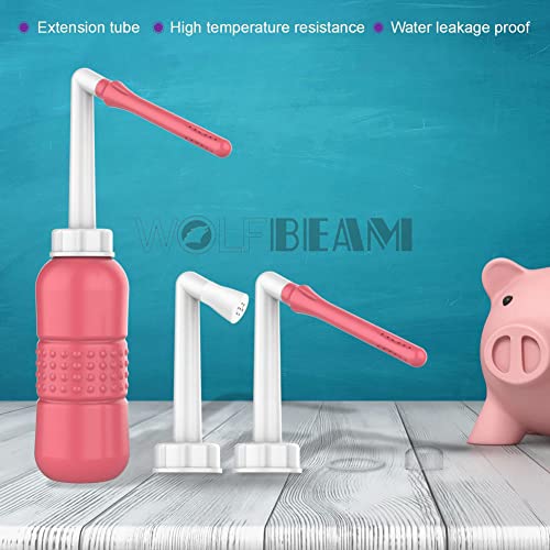 Wolfbeam 2In1 Portable Hand-Held Vulva And Anus Cleaner And Personal Health Vaginal Washing Container, Enema Cleanser& Vaginal Douche (Pink 2In1 450Ml) #TOP1