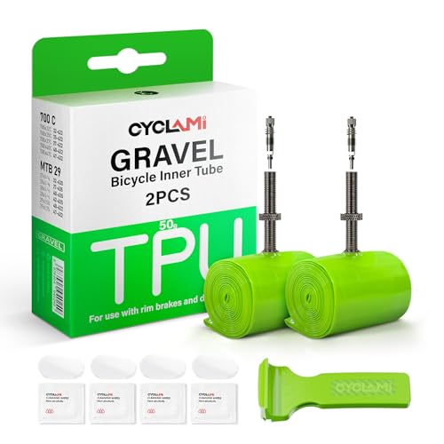 2 PCS TPU Schlauch Gravel Ultraleichter 50g 700C x 32-47-622 MTB Schlauch 29 Zoll TPU Gravel Rennrad 28 Zoll FV:45MM