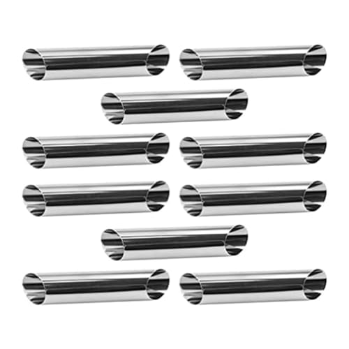 Agwuoetr 30PCS Bollos de Brioche Tubos de Cannoli de Pan Brioche Formas de Cannoli de Acero Inoxidable Molde de PasteleríA Danesa de Cuerno de Crema Antiadherente