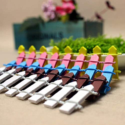 Miniature Fairy Garden Fence,Wood Picket Fence Palisade,Decorative Fence Fencing For Outdoor Or House Decor,Moss Framing Ornaments,Diy Micro-Landscape Plant Pots Bonsai Accessories,120" By 2",White #TOP5