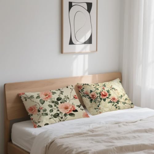 Protège oreiller rectangulaire rose 40x60 cm anti-tache canapé