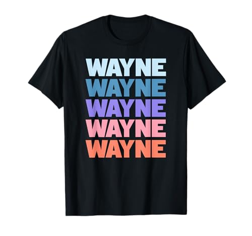 Funny Modern Repeated Text Design First Name Wayne Maglietta