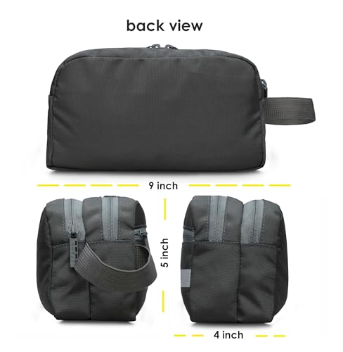 Image of Sfane Portable Travel kit, Travel Pouch for Men & Women Makeup Pouch, Travel Essentials Travel Organizer Toiletry kit Bag for Men, Travel Kit for Toiletries, Wash Bag - Black (Grey)