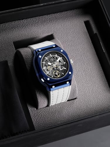 Image of French Connection | Skeleton Dial | Transparent Acrylic Case | Silicone Strap | Quartz Watch for Men - FCG01