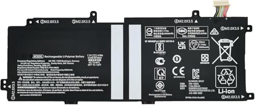 MC02XL MR02XL HSTNN-DB9E TPN-DB0G L46601-005 Laptop Battery Compatible for HP Elite X2 G4 / Elite X2 G8 Series (7.7V 47Wh)