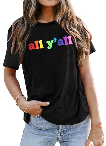Proud Ally Shirt Women Rainbow Shirts Pride LGBTQ T-Shirt Casual Holiday Tee Tops — view 2