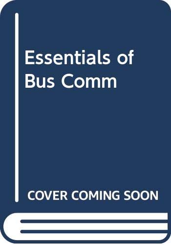 Essentials of Business Communication 0324191545 Book Cover